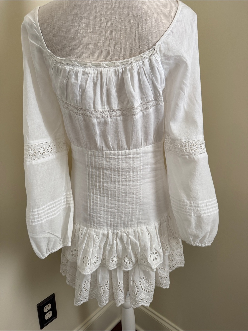 LoveShackFancy  Lace-Trim Dress - Picture 9 of 14